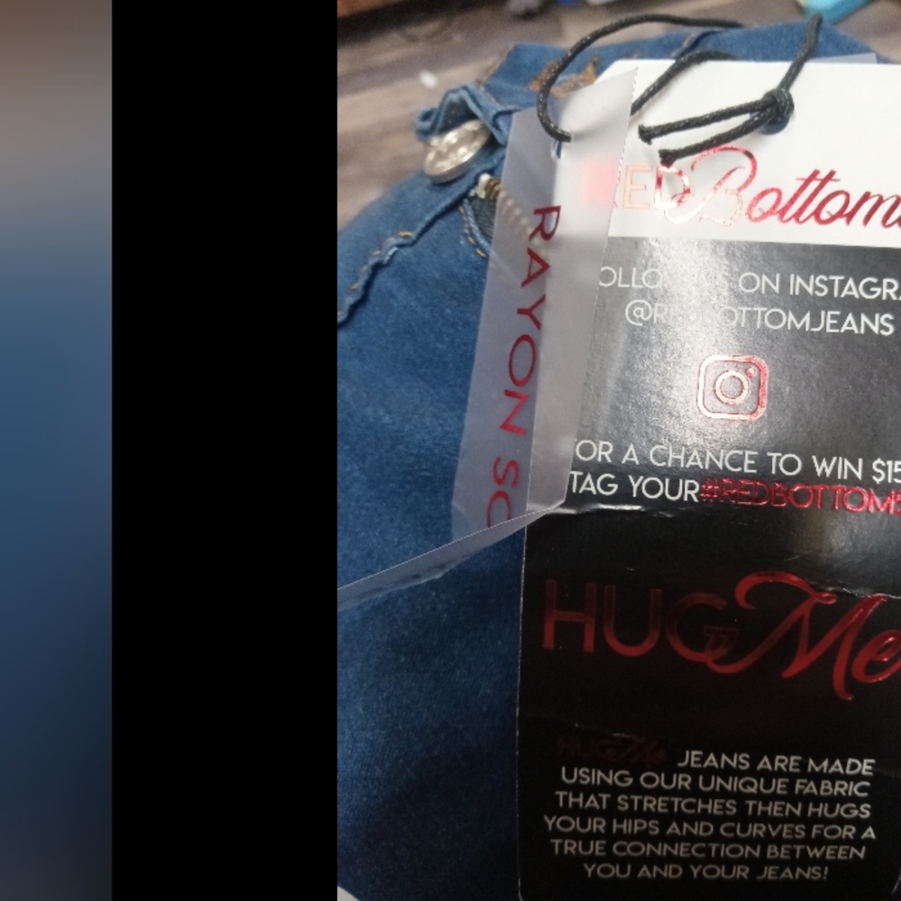 Red Bottoms high waisted next level stretch 3/26 jeans - Picture 4 of 6